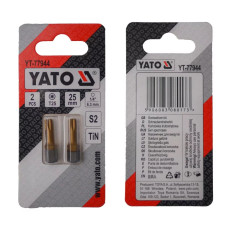 Бита "TORX" T25х25мм HEX 1/4" титановое покрытие YATO 2шт YT-77944