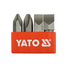 Набір біт ударних 5/16" PH2/PH3/SL8/SL10 YATO, 4 шт. YT-2812