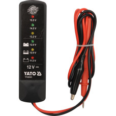 Тестер напруги акумуляторів YATO, до 12 В YT-83101