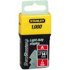 Скоба для степлера STANLEY "Light Duty" тип "А", h= 14 мм, 1000 шт. 1-TRA209T