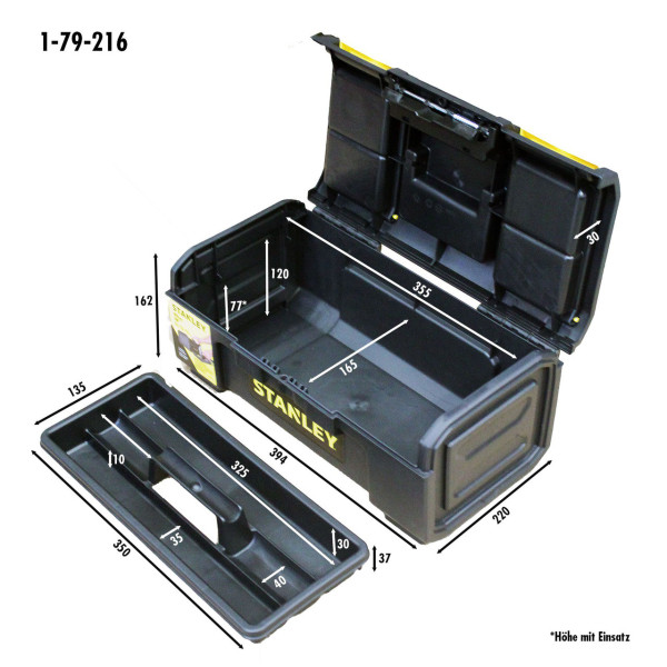 Ящик для інструменту 16" пластмасовий "Stanley Line Toolbox" 39.4х22х16.2 см 1-79-216