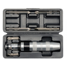 Ударная реверсивная отвертка с набором бит 1/2" 5/16" SL/PH YATO 7шт. YT-2802