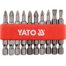Набір біт довгих (SL PH PZ) 1/4" YATO 10 шт., YT-0483