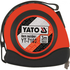 Рулетка стальная нейлоновое покрытие магнитный наконечник 3мх16мм YATO YT-7103