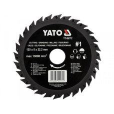 Диск-фреза шлифовально-отрезной 125х22.2х5мм YATO №1 28Т YT-59172