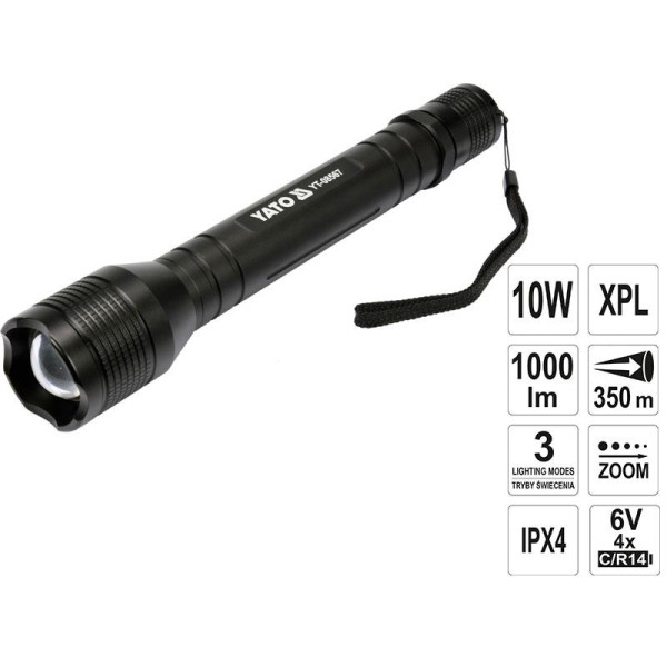 Ліхтар світлодіодний (XPL CREE) YATO 10 Вт 1000Лм YT-08567