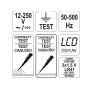 Індикатор напруги YATO 12-250 В контрольний LCD цифровий YT-28630