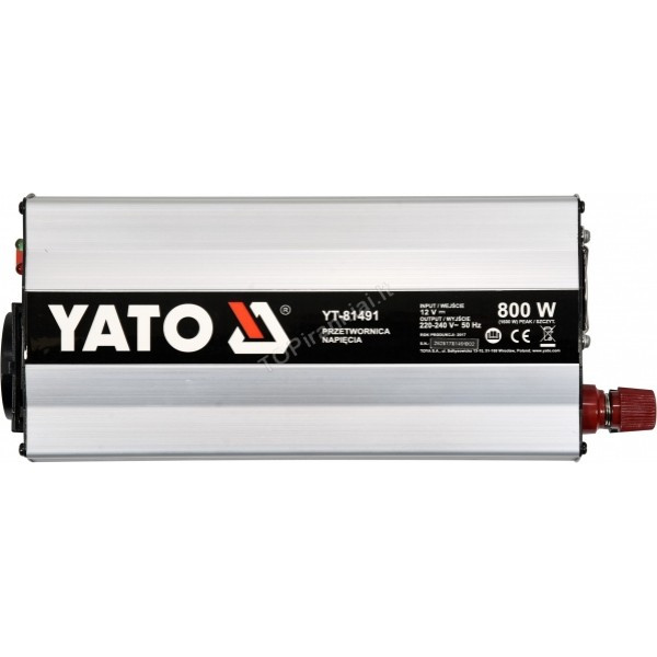 Автомобильный инвертор 12/230В 800Вт YATO  YT-81491 YT-81491