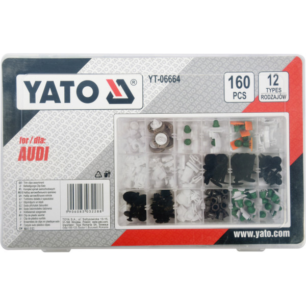 Набір автомобільного кріплення для Audi YATO, 160 пр. YT-06664
