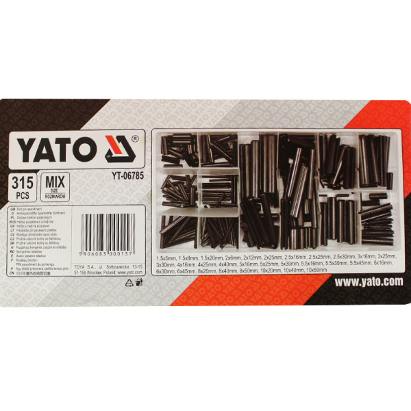 Набір розрізних штифтів YATO, 315 пр. YT-06785