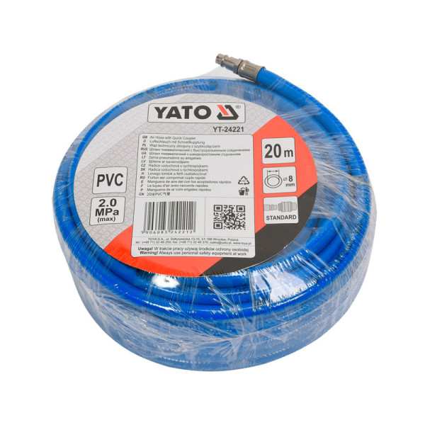 Шланг высокого давления армированный 8х15мм YATO, 20м YT-24221