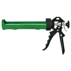 Пістолет для герметика напіввідкритий пластмасовий, металева ручка 12-021