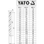 Набір свердел для металу КОСАЛЬТ-HSS 1-10 мм YATO 19 шт. YT-41604