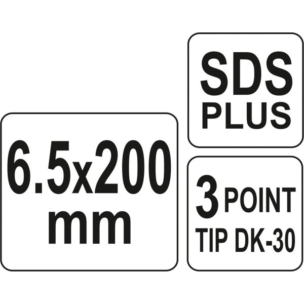 Бур по бетону YATO SDS+  6.5 мм длина в ассортименте YT-41641