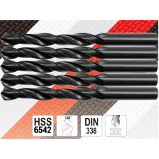 Сверло по металлу YATO HSS  9.5 х 125/81 мм, 5 шт. YT-4452