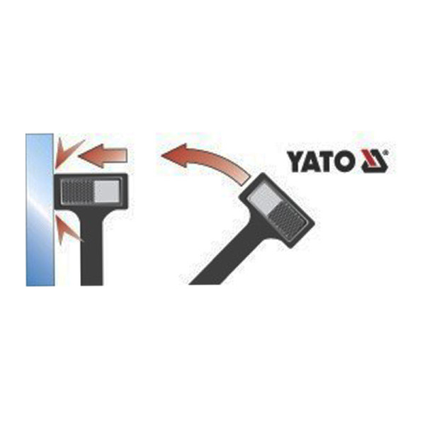 Молоток безінерційний суцільний YATO Ø 44.5 мм 740 г 300 мм YT-4620