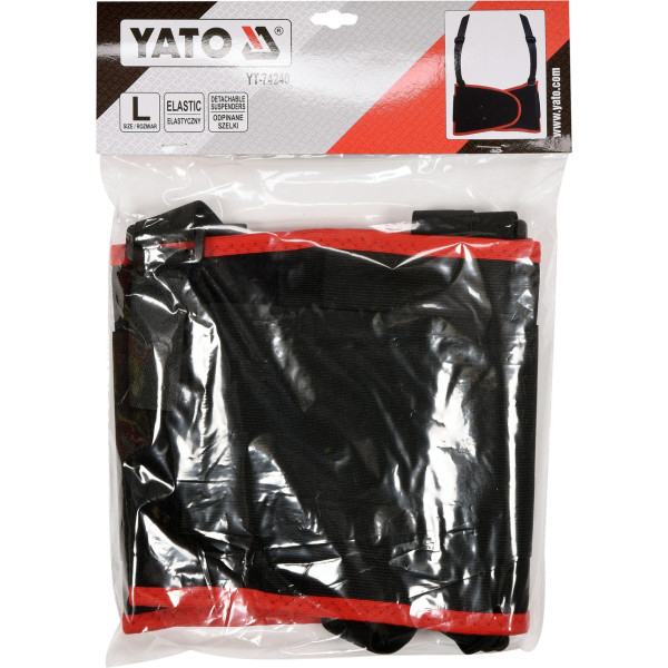 Пояс для поддержки спины  L / XL эластичный YATO черный YT-742401