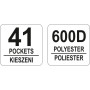 Сумка для інструментів 18" YATO 41 відділення з внутрішніми перегородками YT-74351