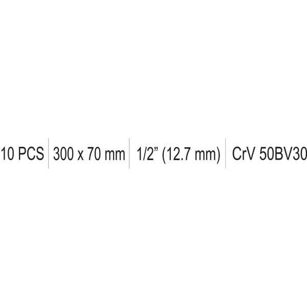 Вороток тип L 1/2" 300X70 мм YATO YT-12439