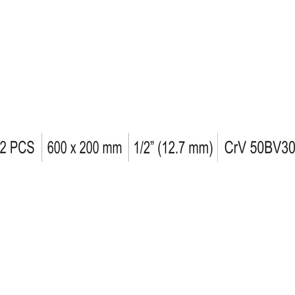 Вороток тип L 1/2" 600X200мм YATO YT-12445