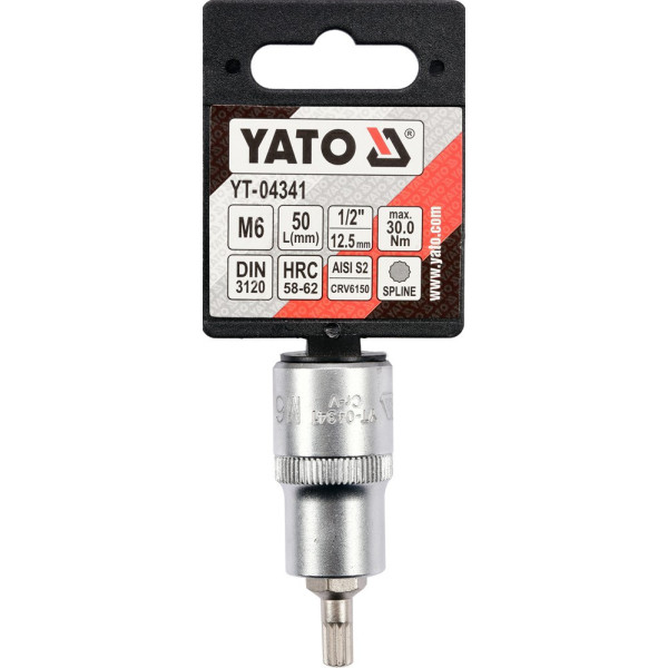 Головка торцевая 55 мм квадрат 1/2" 6 - 16 мм с битой SPLINE YATO YT-04341