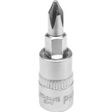Головка торцевая 1/4" 37 мм с отверточной насадкой "Philips" РН1 YATO YT-04411