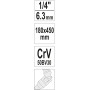 Ключ Т-подібний з карданом 1/4" YATO 180х450мм YT-15291