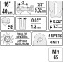Напрямна Шина ланцюгової пили УАТО 16"/40см для YT-84953,-84960,-84942,-84963 YT-84935