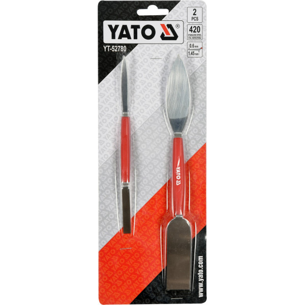 Шпатели штукатурные 2 сторонние YATO, 8х192 мм и 26х254 мм, 2 шт YT-52780