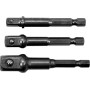 Держатели-адаптеры торцевых головок 1/4" YATO 1/4" 3/8" 1/2" 3 шт YT-04685