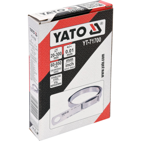 Циркометр для окружності 60-950 мм і діаметра 20-300 мм YATO YT-71700