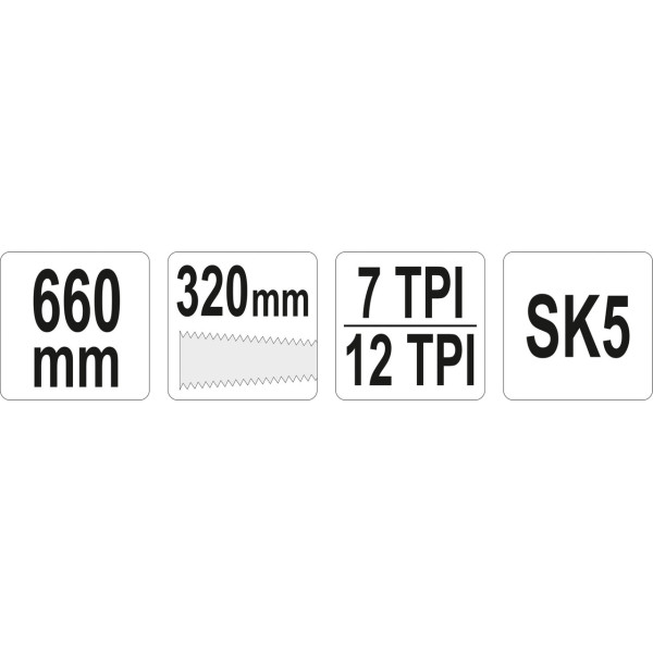 Пила японского типа двусторонняя YATO, 660/320мм YT-31310