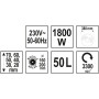 Газонокосарка мережева на 4 колесах YATO 1800 Вт 38 см 50 л YT-85205