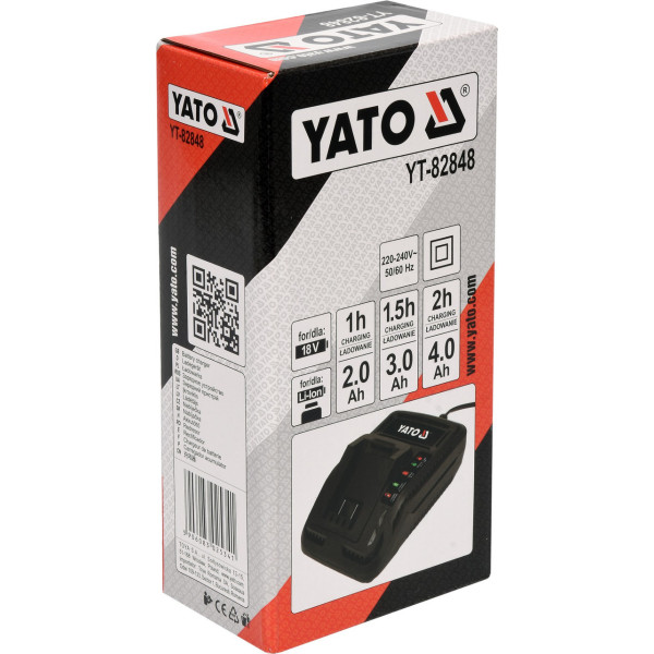 Зарядний пристрій для акумуляторів Li-Ion 18 В YATO YT-82848