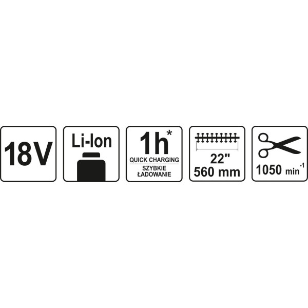 Кусторез аккумуляторный LI-ION 18В  56см YATO без аккумулятора YT-82833