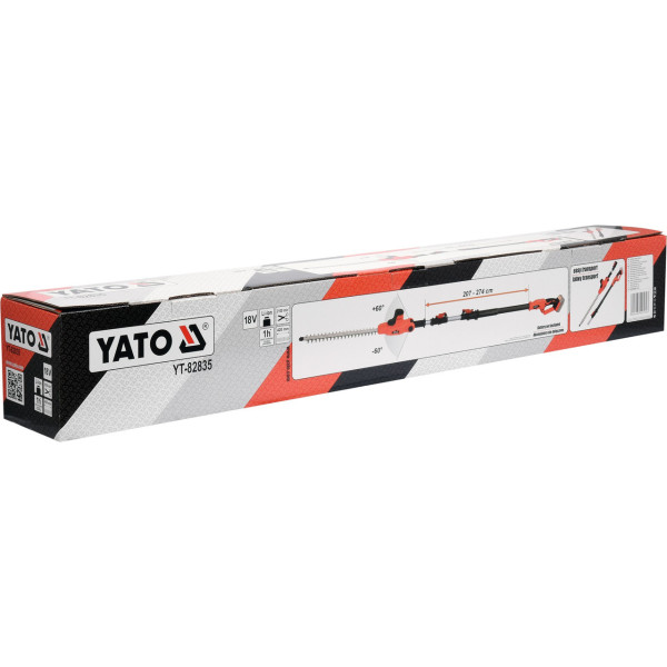 Аккумуляторные садовые ножницы YATO 1.8-2.8м Li-Ion 18В шина 42см (без аккумулятора)  YT-82835 YT-82835