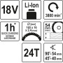 Пила дискова ручна акумуляторна 165 мм YATO Li-Ion 18 В без акумулятора YT-82811