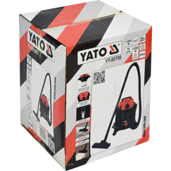 Пилосос промисловий мережевий YATO 1400 Вт 20 л YT-85700