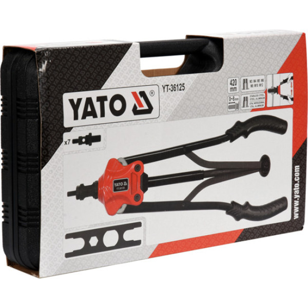 Заклепочник двуручный YATO для нитогаек М3-М12 420 мм YT-36125