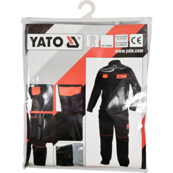 Комбинезон рабочий YATO черно-красный размер S - XXXL YT-80918