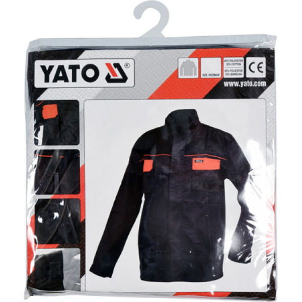 Куртка рабочая YATO размер S, M, L, XL, XXL, XXXL; 65%- полиэстер, 35%- хлопок YT-80900