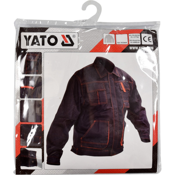Куртка робоча YATO розмір S, M, L, XL, XXL, XXXL; 65% поліестер, 35% бавовна YT-80395