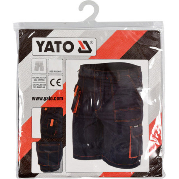 Шорти робочі розмір S, M, L, XL, XXL, XXXL YATO; 65% поліестер, 35% бавовна YT-80924