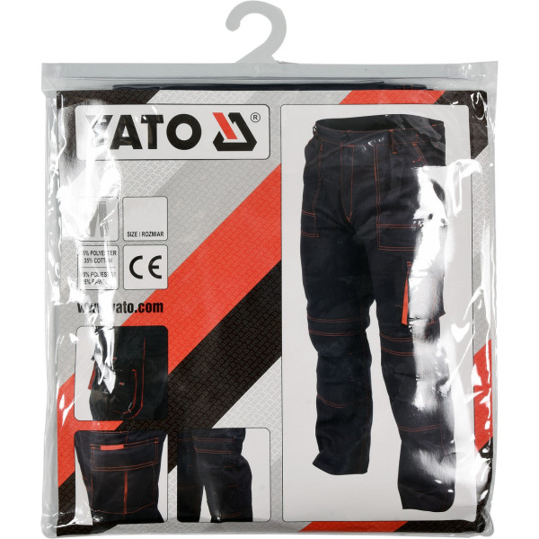 Брюки рабочие размер S, M, L, XL, XXL, XXXL YATO; 65%- полиэстер, 35%- хлопок  YT-80401 YT-80401