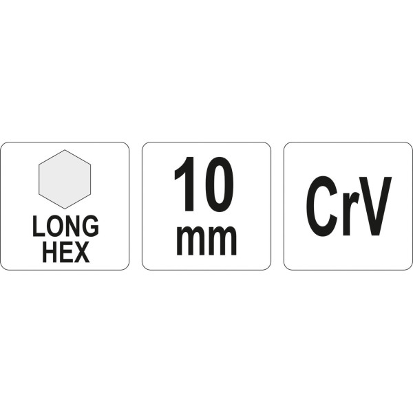 Ключ шестигранний Г-подібний HEX 10х40х170 мм YATO YT-05442