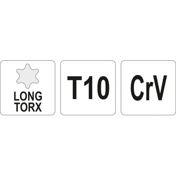Ключ TORX Г-подібний 2-сторонній Т10 17х86мм YATO YT-05514