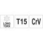 Ключ TORX Г-подібний Т15 17х90мм YATO YT-05515