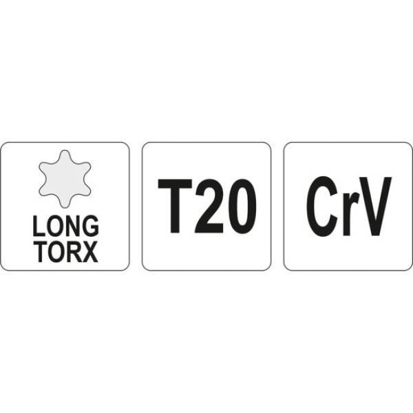 Ключ TORX Г-подібний 2-сторонній Т20 19х95мм YATO YT-05516