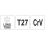 Ключ TORX Г-подібний 2-сторонній Т27 21х105мм YATO YT-05518