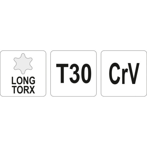Ключ TORX Г-образный 2-сторонний Т30  24х114мм YATO YT-05519